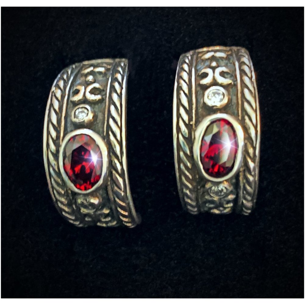 Silver Half-Hoop Earrings